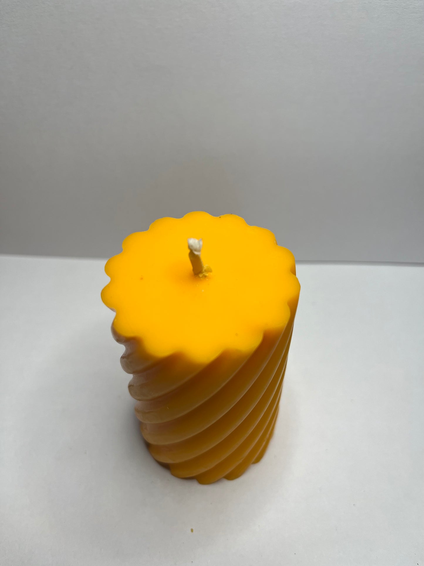 Pumpkin Harvest- Hand Crafted Orange 4 Oz. Spiral Pillar Candle (Scented)- CD-0012-TPS