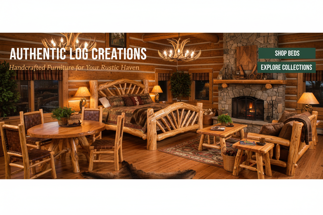 Rustic Log Furniture Banner
